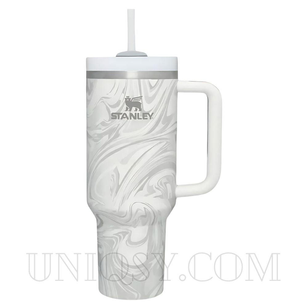 Stanley 40 OZ Tumbler Cup with Handle and Straw - Stainless Steel 1.1L