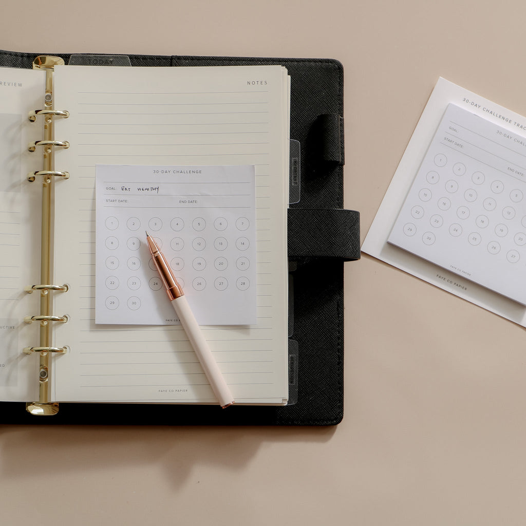 30-Day Challenge Tracker Sticky Notepad