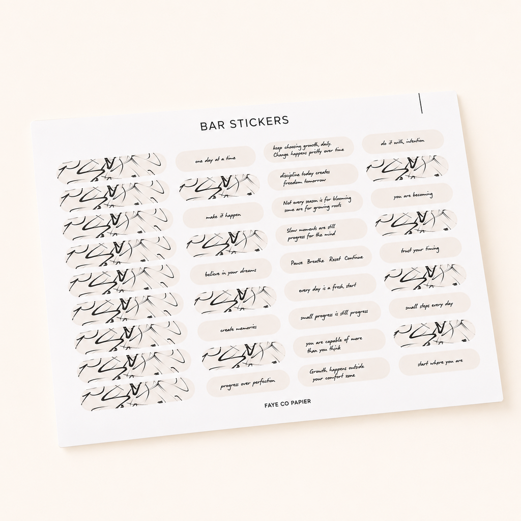 Bar Planner Sticker