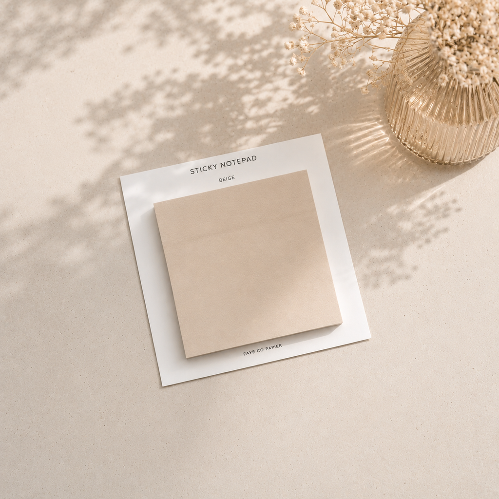 Beige Sticky Notepad
